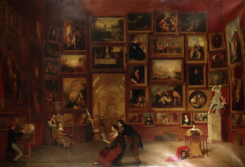 Morse, Samuel Finley Breese, 1791-1872. -- Exhibition gallery of the Louvre, Part 4 Louvre