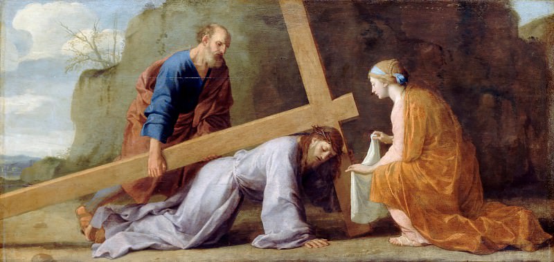Eustache Le Sueur -- Jesus carrying His Cross, Part 4 Louvre