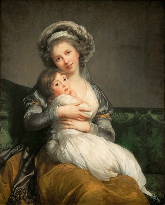 Elisabeth Louise Vigée-LeBrun -- Madame Vigée-LeBrun and her daughter, Jeanne-Lucie, called Julie, Part 4 Louvre