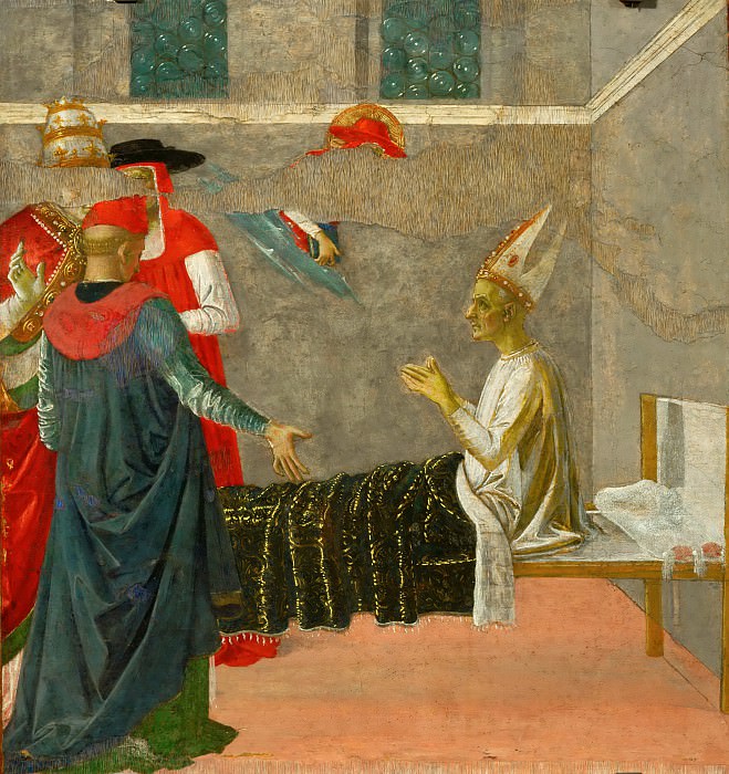 Perugino -- Saint Jerome Resuscitating Cardinal Andrea, Part 4 Louvre