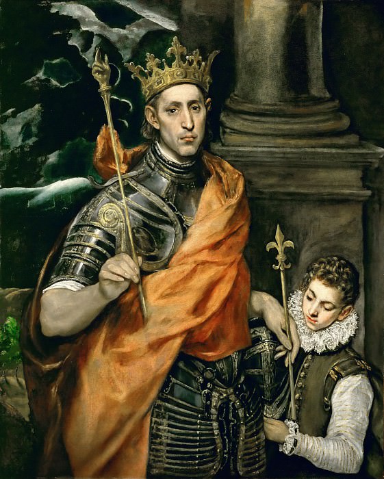 El Greco -- Saint Louis, King of France, and a Pageboy, Part 4 Louvre