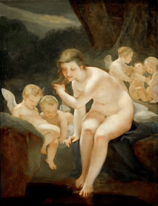 Прюдон, Пьер-Поль -- Купающаяся Венера, часть 4 Лувр
