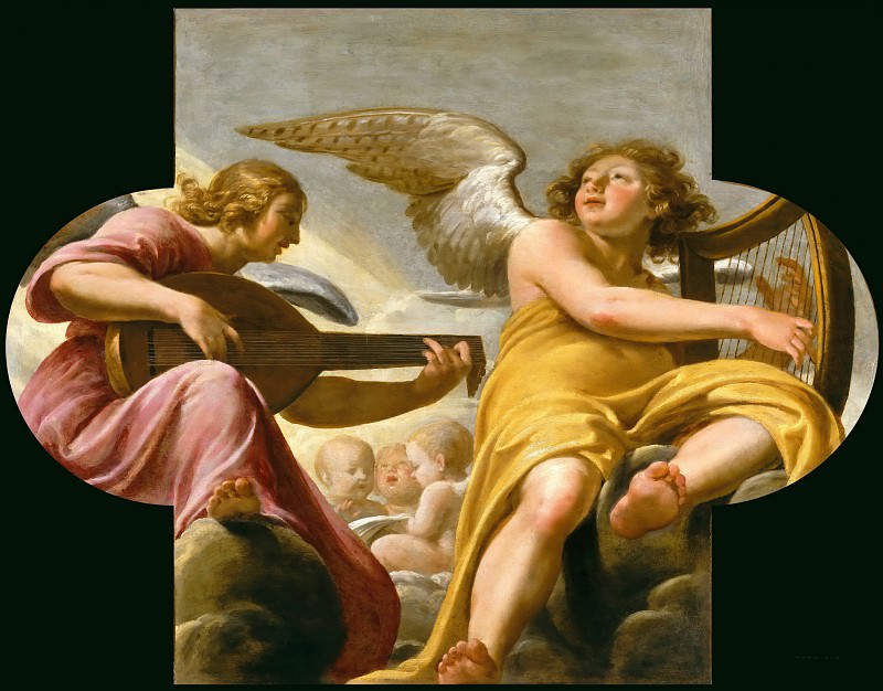 Philippe de Champaigne -- Two music-making Angels, Part 4 Louvre