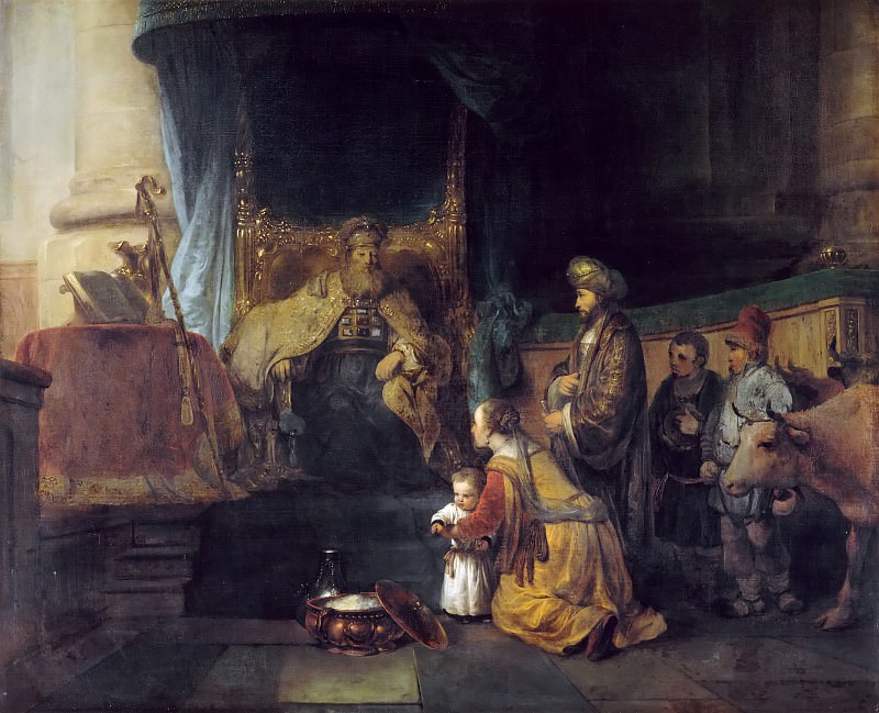 Экхаут, Гербранд ван ден -- Анна с мужем представляют своего сына Самуила первосвященнику Илие, часть 4 Лувр