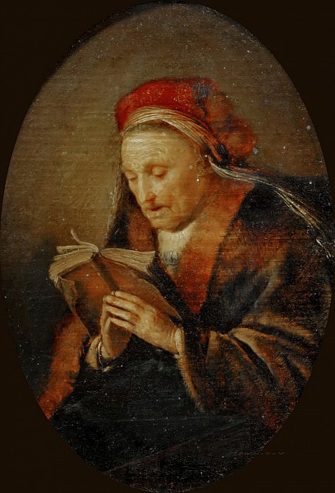 Gerrit Dou -- Old Woman Praying , called Rembrandt’s Mother, Part 4 Louvre