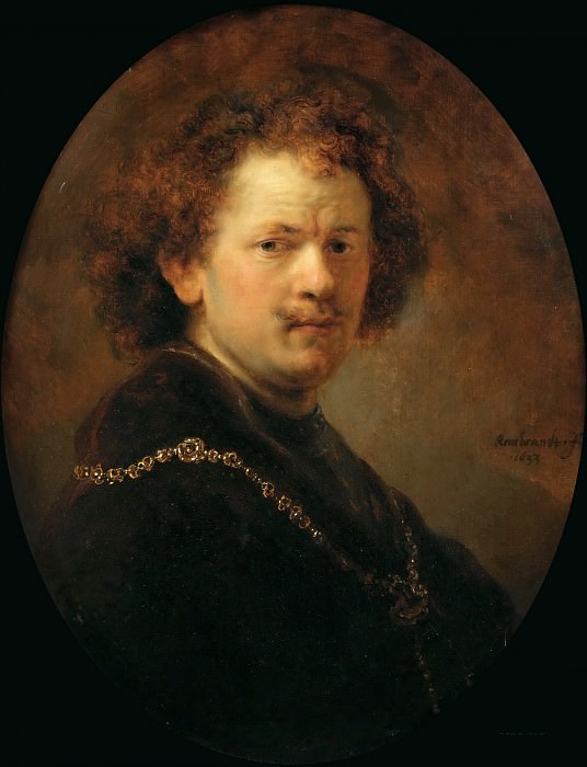Рембрандт Харменс ван Рейн -- Автопортрет, часть 4 Лувр