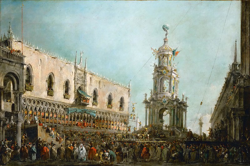 Francesco Guardi -- The Feast of Maundy Thursday in Venice, Part 4 Louvre