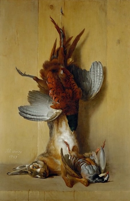 Удри, Жан-Батист -- Фазан, заяц и красная куропатка, часть 4 Лувр