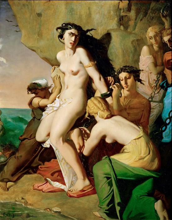 Théodore Chassériau -- Andromeda Chained to the Rock by the Mermaids, Part 4 Louvre
