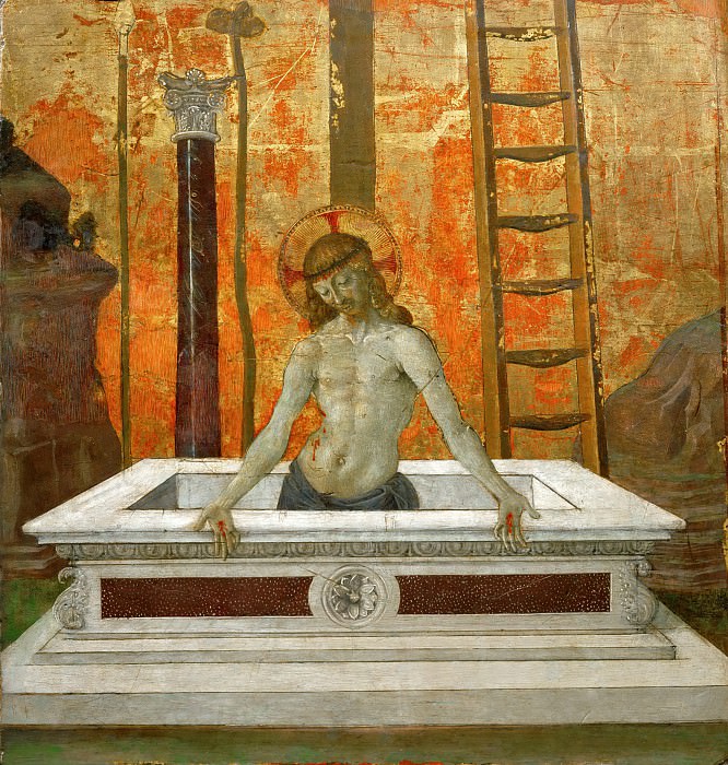 Перуджино, Пьетро -- Христос в гробу, часть 4 Лувр