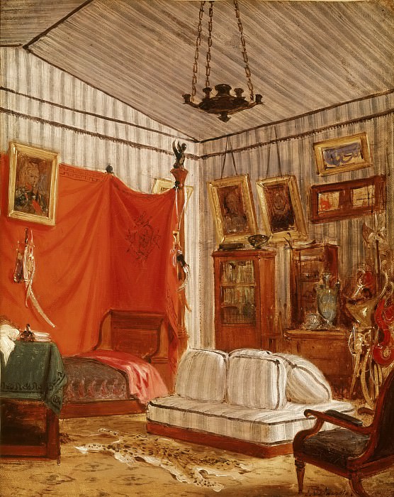 Delacroix, Eugene -- Bedroom of the Comte de Mornay, Part 4 Louvre