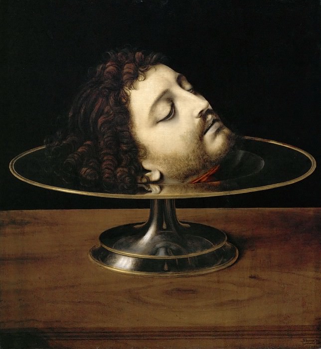 Andrea Solario -- Head of Saint John the Baptist, Part 4 Louvre