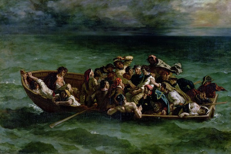Delacroix, Eugene -- Shipwreck of Don Juan, Part 4 Louvre