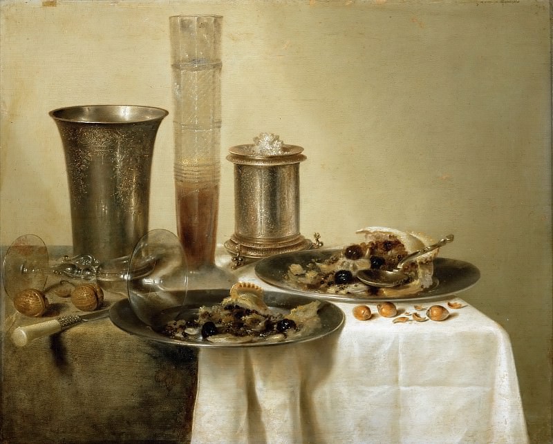 Willem Claesz. Heda -- Still Life with Silver Goblets, Part 4 Louvre