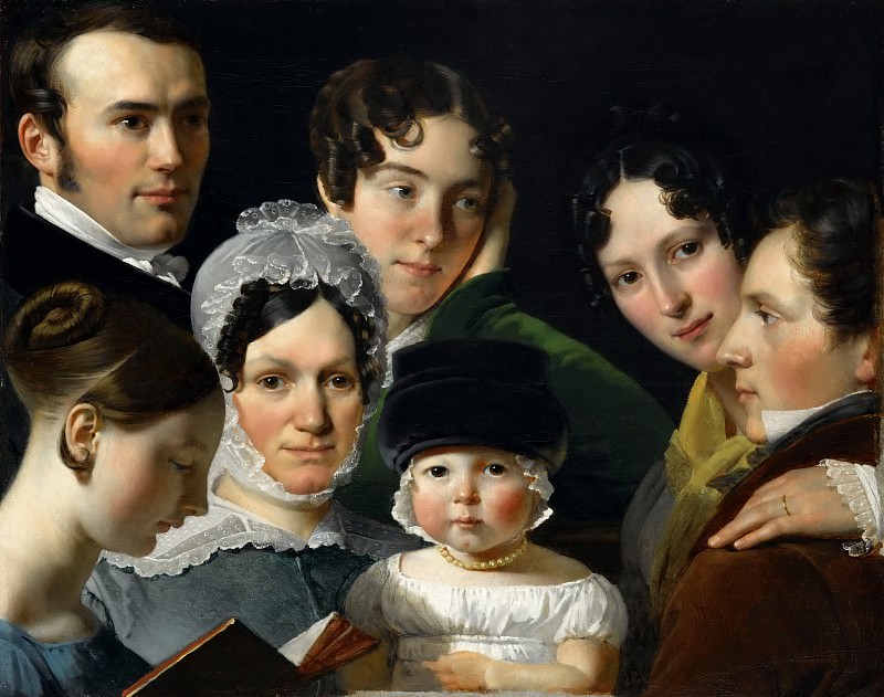 Дюбуф, Клод-Мари -- Автопортрет с семьей, часть 4 Лувр