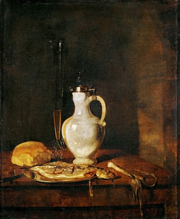 Gabriel Metsu -- Lunch of Herring, Part 4 Louvre