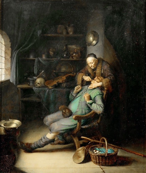 Gerrit Dou -- The Dentist, Part 4 Louvre