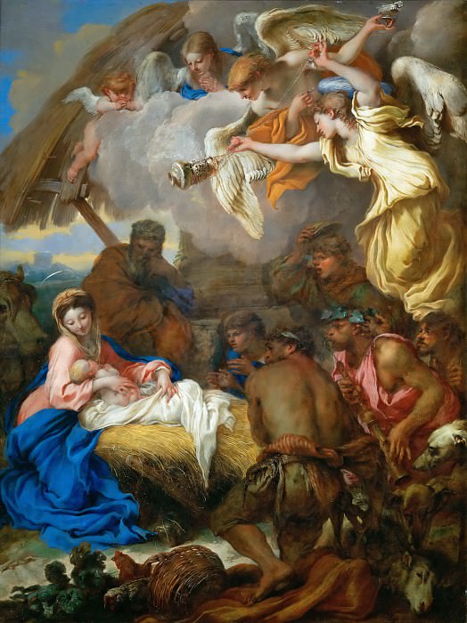 Giovanni Benedetto Castiglione -- Adoration of the Shepherds, Part 4 Louvre