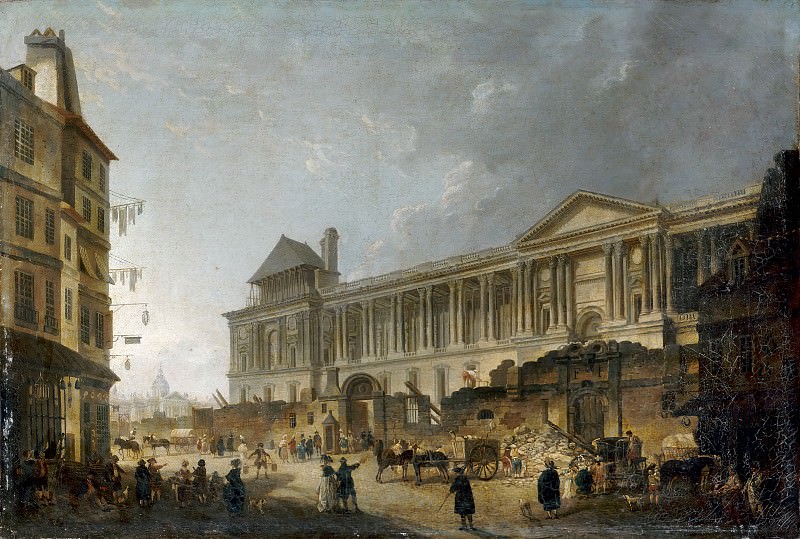 Pierre Antoine de Machy -- View of the Louvre colonnade, Part 4 Louvre