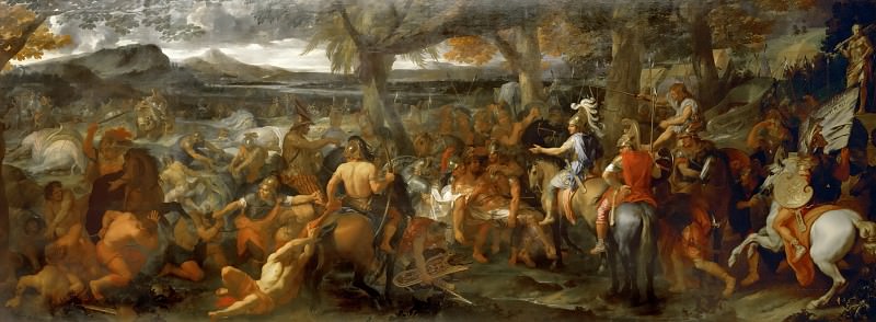 Лебрен, Шарль -- Александр Великий и раджа Пор в битве на Гидаспе, часть 4 Лувр
