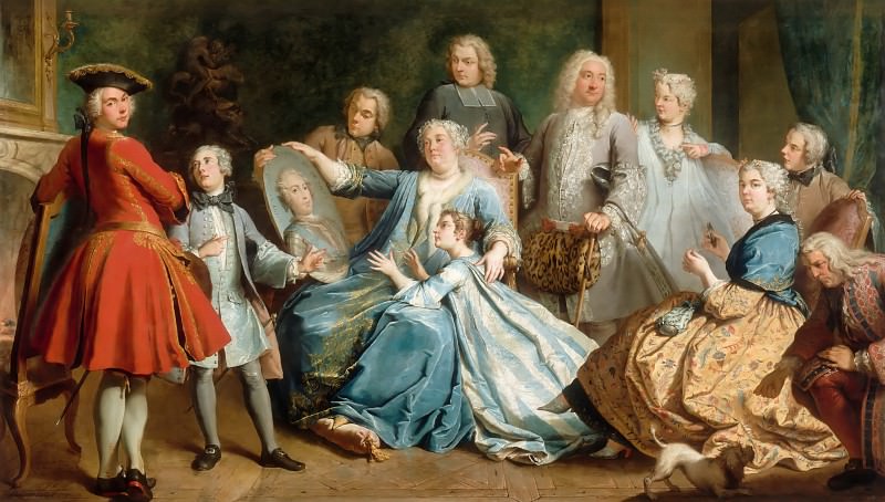 Jacques Dumont -- Madame Mercier surrounded by her family, Part 4 Louvre