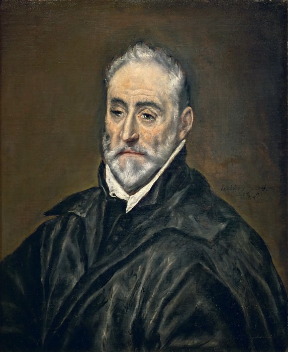 Эль Греко -- Портрет Антонио де Коваррубиас, часть 4 Лувр
