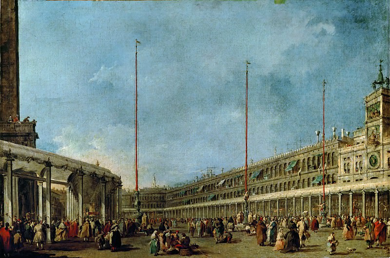 Francesco Guardi -- Festival of Corpus Christi in the Piazza San Marco, Venice, Part 4 Louvre