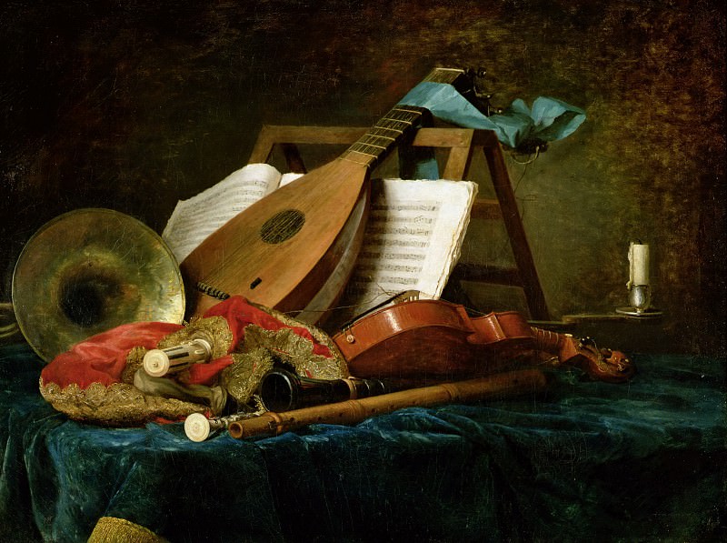 Валайе-Костер, Анна -- Натюрморт с атрибутами музыки, часть 4 Лувр