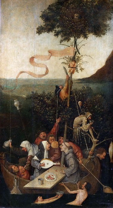 Bosch, Hieronymus -- Ship of Fools, Part 4 Louvre