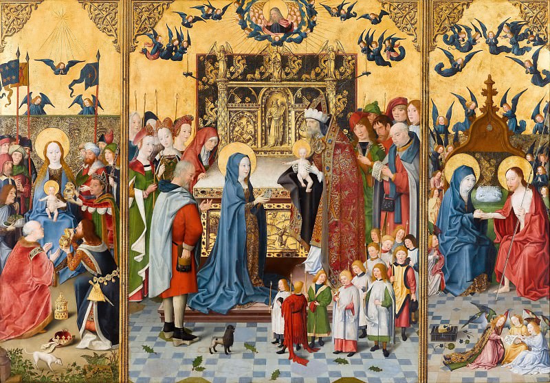 Master of the Holy Kinship the younger -- Retable of the Seven Joys of the Virgin, Part 4 Louvre