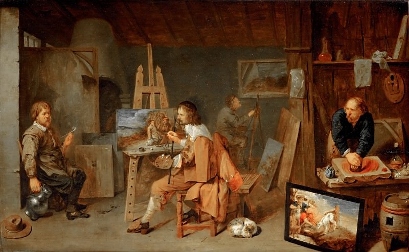 David Ryckaert III -- Painters in the Studio, Part 4 Louvre