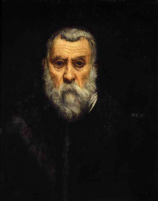 Jacopo Tintoretto -- Self Portrait in Old Age, Part 4 Louvre