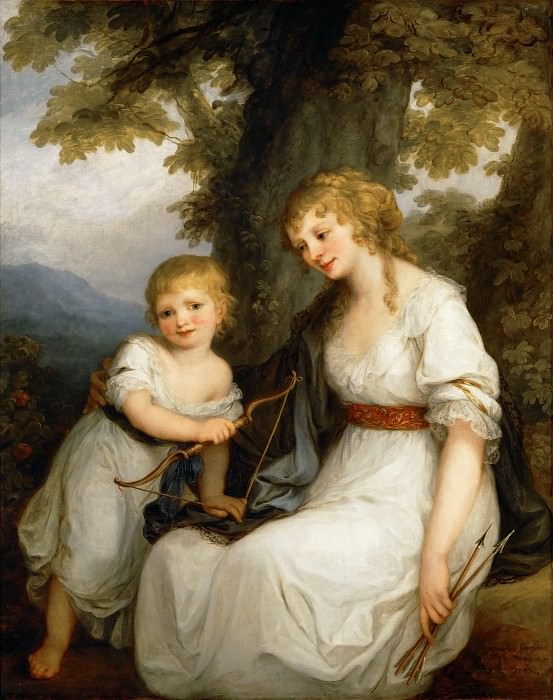 Angelica Kauffmann -- Baroness Juliana von Krüdener and Her Son, Part 4 Louvre