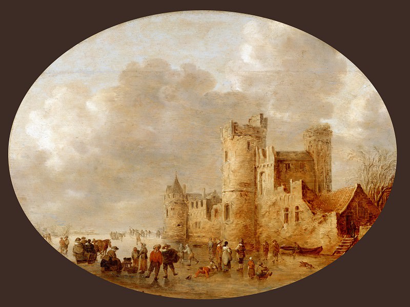 Гойен, Ян Йозефс ван -- Конькобежцы у средневекового замка, часть 4 Лувр