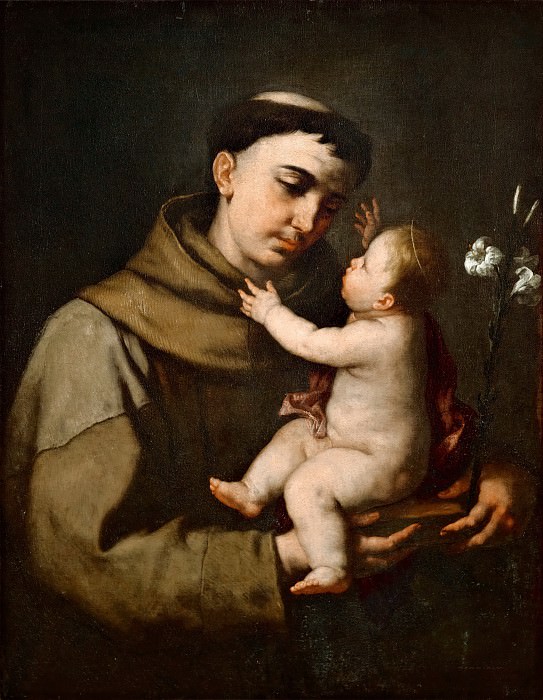 Luca Giordano -- Saint Anthony of Padua and the Infant Jesus, Part 4 Louvre