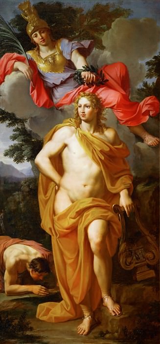 Noël Coypel -- Apollo Crowned by Minerva, Part 4 Louvre