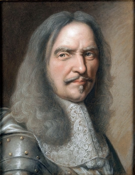 Robert Nanteuil -- Portrait of Turenne, bust-length, wearing a cuirasse, Part 4 Louvre