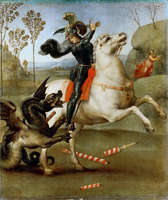 Raphael -- Saint George and the Dragon, Part 4 Louvre