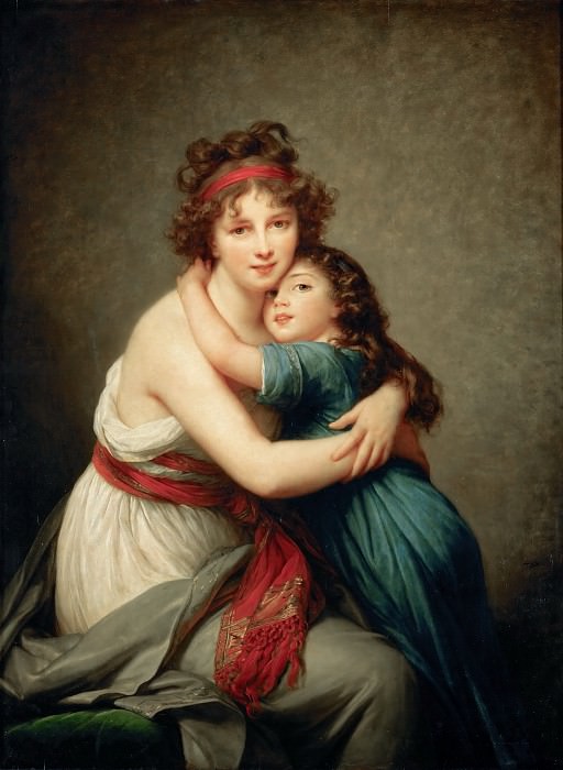 Elisabeth Louise Vigée-LeBrun -- Madame Vigée-LeBrun and her daughter, Jeanne-Lucie-Louise, called Julie, Part 4 Louvre