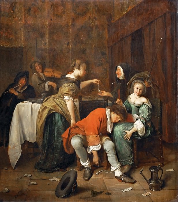 Jan Steen -- Wicked Company, Part 4 Louvre