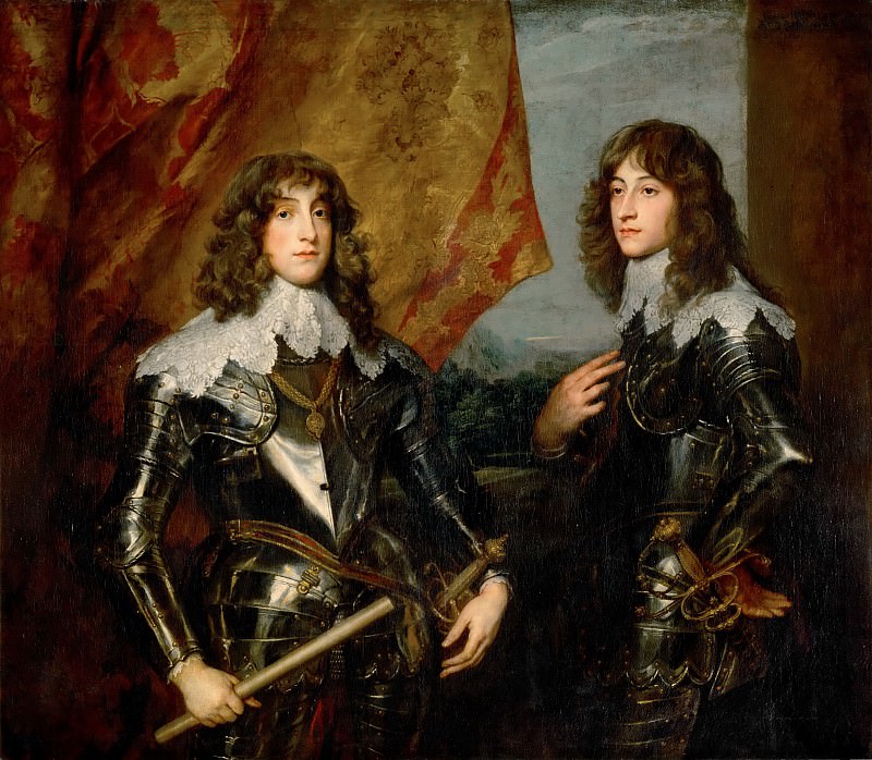 Anthony van Dyck -- Prince Charles Louis , Elector Patatine, and Prince Rupert and his brother Robert , Part 4 Louvre