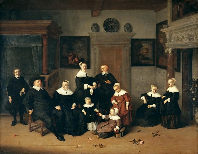 Adriaen van Ostade -- Family Portrait, Part 4 Louvre