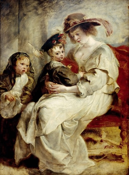 Peter Paul Rubens -- Hélène Fourment with her Children Clara-Johanna and Frans Rubens, Part 4 Louvre