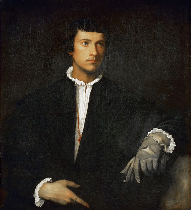 Titian -- Man with Glove, Part 4 Louvre