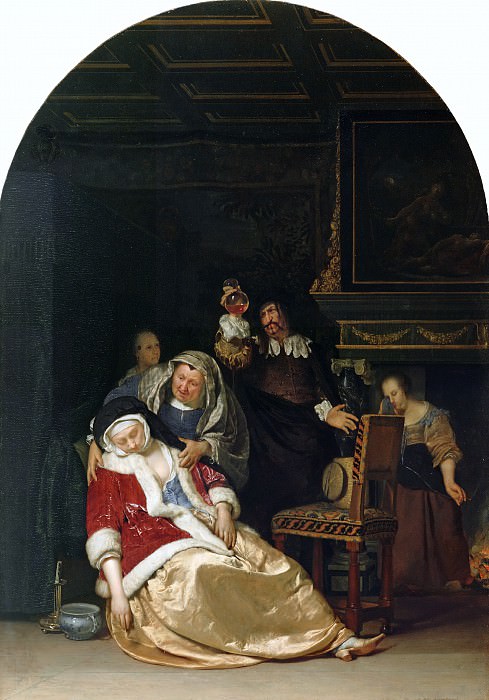 Мирис Франс I ван – Визит доктора 1667, Музей Гетти