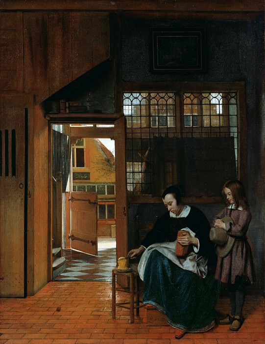 Hoch Pieter de – Woman making a sandwich for a boy 1660-63, J. Paul Getty Museum