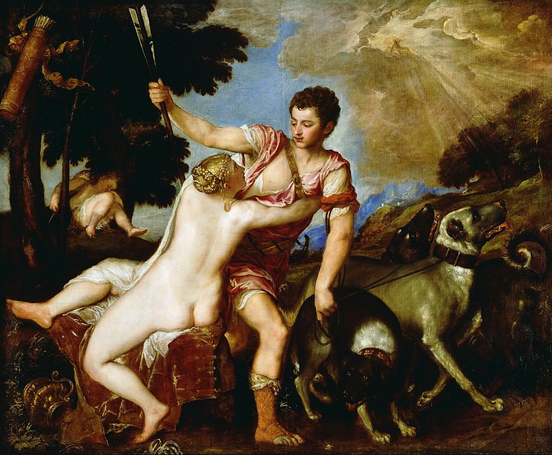 Тициан – Венера и Адонис 1555-60, Музей Гетти
