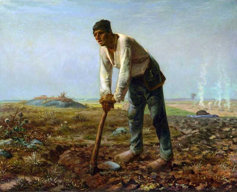 Милле Жан-Франсуа – Крестьянин с мотыгой 1860-62, Музей Гетти
