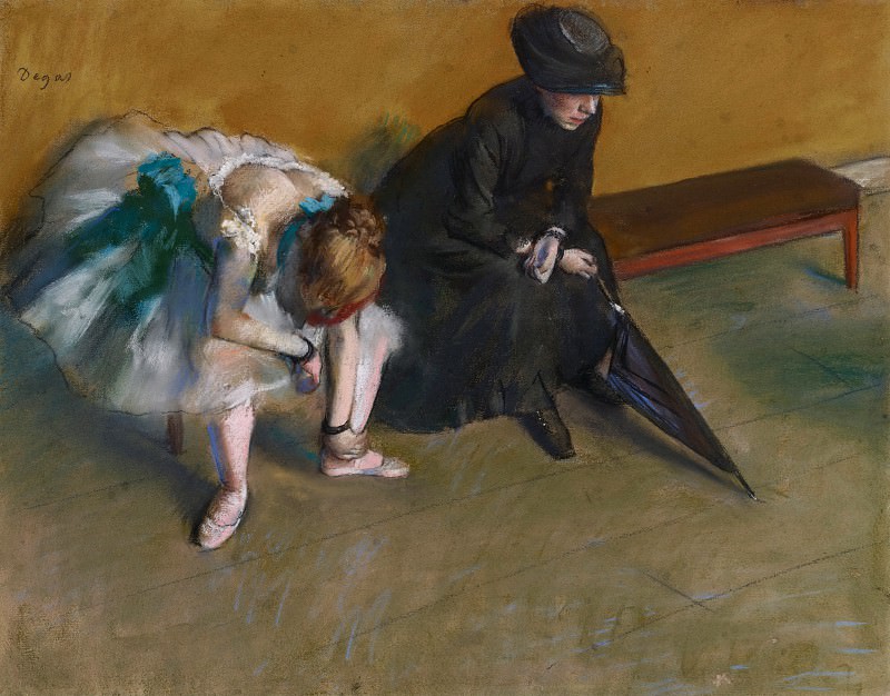 Degas Edgar – Waiting c.1882, J. Paul Getty Museum