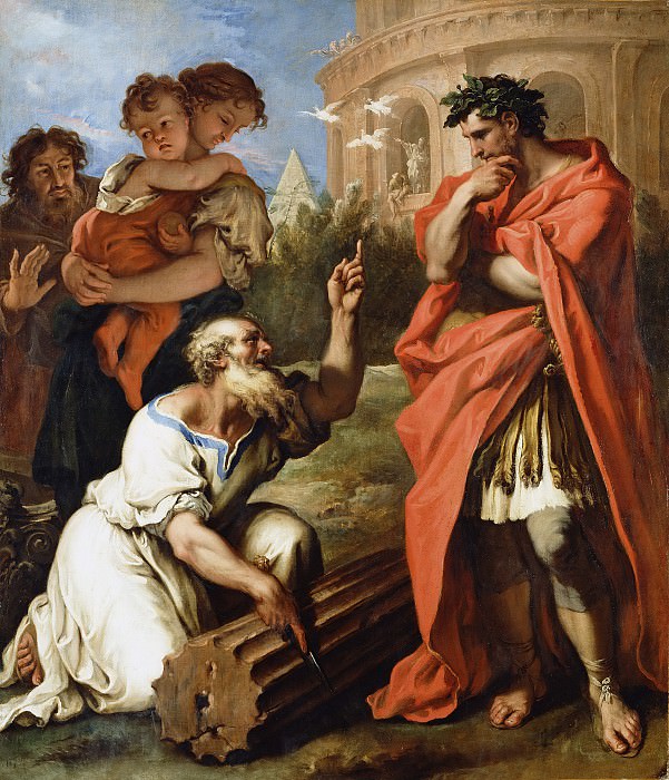Ricci Sebastiano – Tarquinius the Ancient asks Attius Navia c.1690, J. Paul Getty Museum